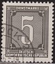Germany 1956 Numbers 5 DM Black Scott O28. DDR 1956 O28. Uploaded by susofe